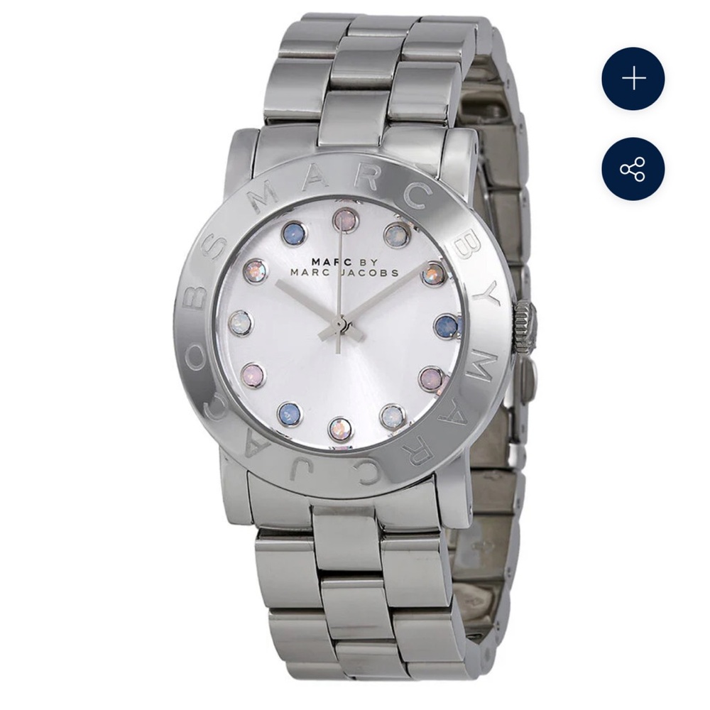 Amy Dexter Silver Dial Stainless Steel Ladies Watch